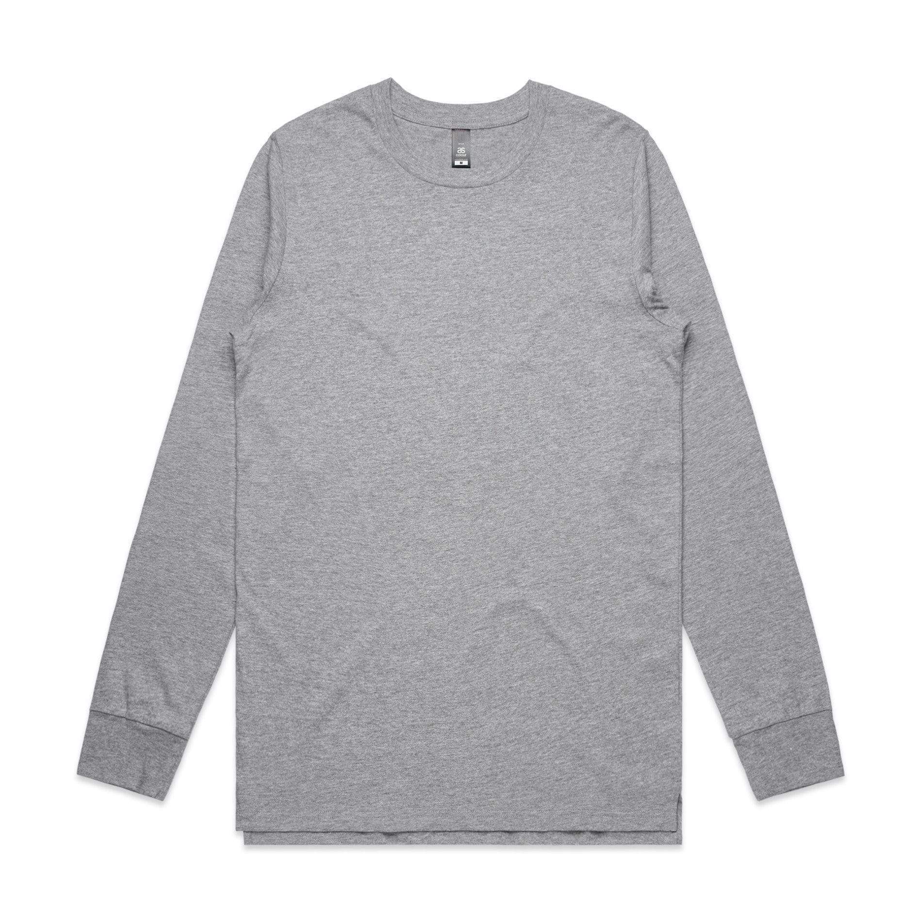 As Colour Men's base L/S tee 5029 Casual Wear As Colour GREY MARLE SML 