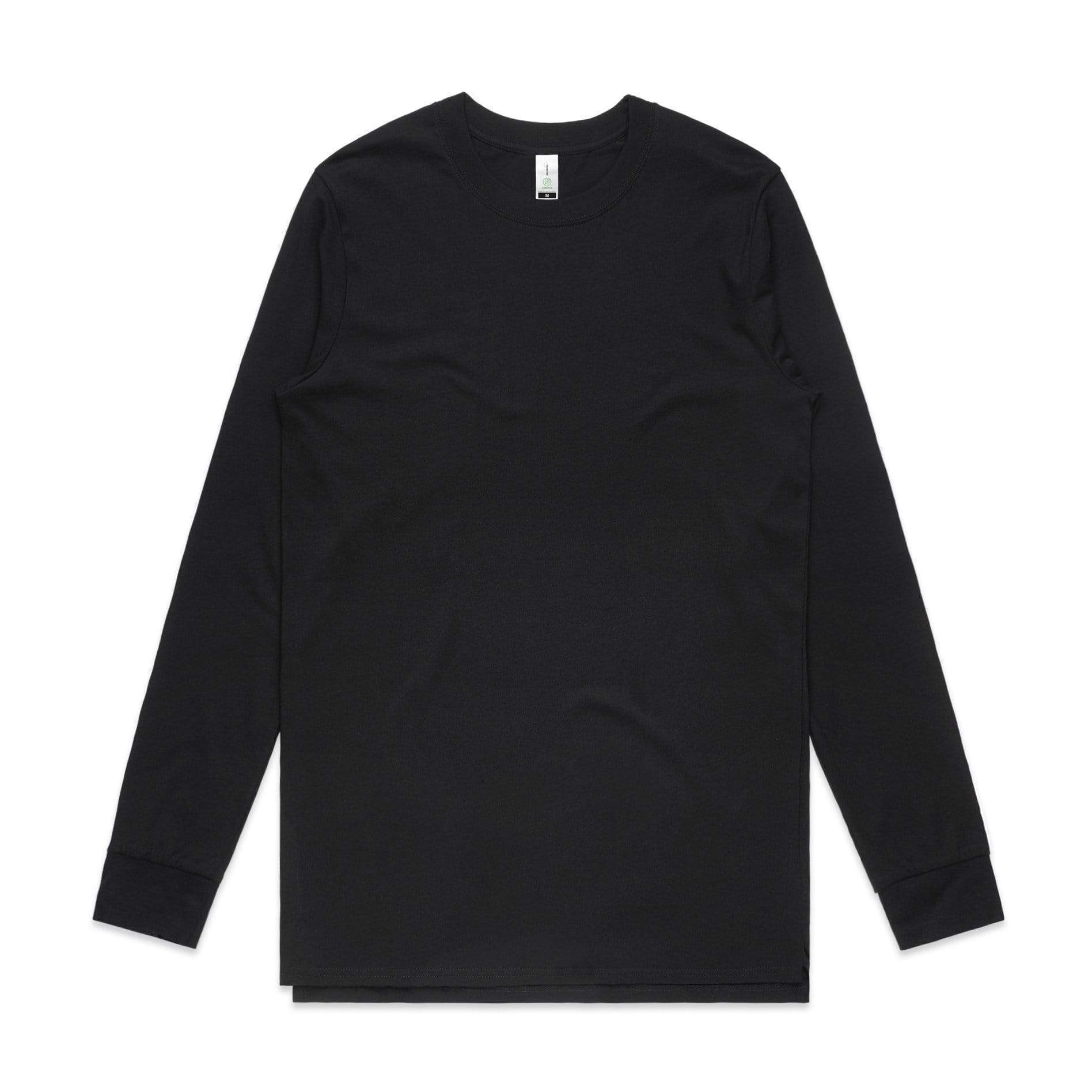 As Colour Men's base organic L/S tee 5029G Casual Wear As Colour BLACK XSM 