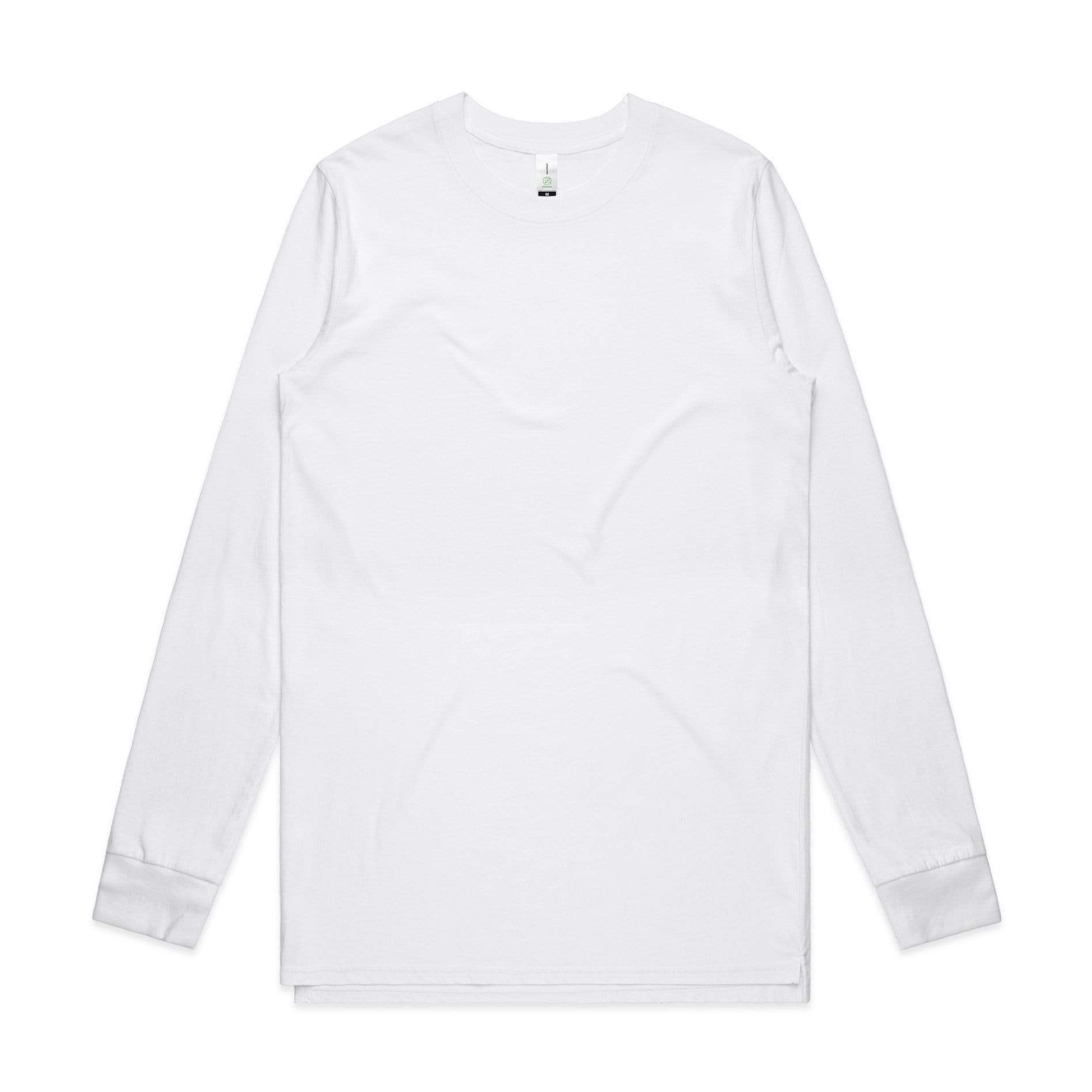 As Colour Men's base organic L/S tee 5029G Casual Wear As Colour WHITE XSM 