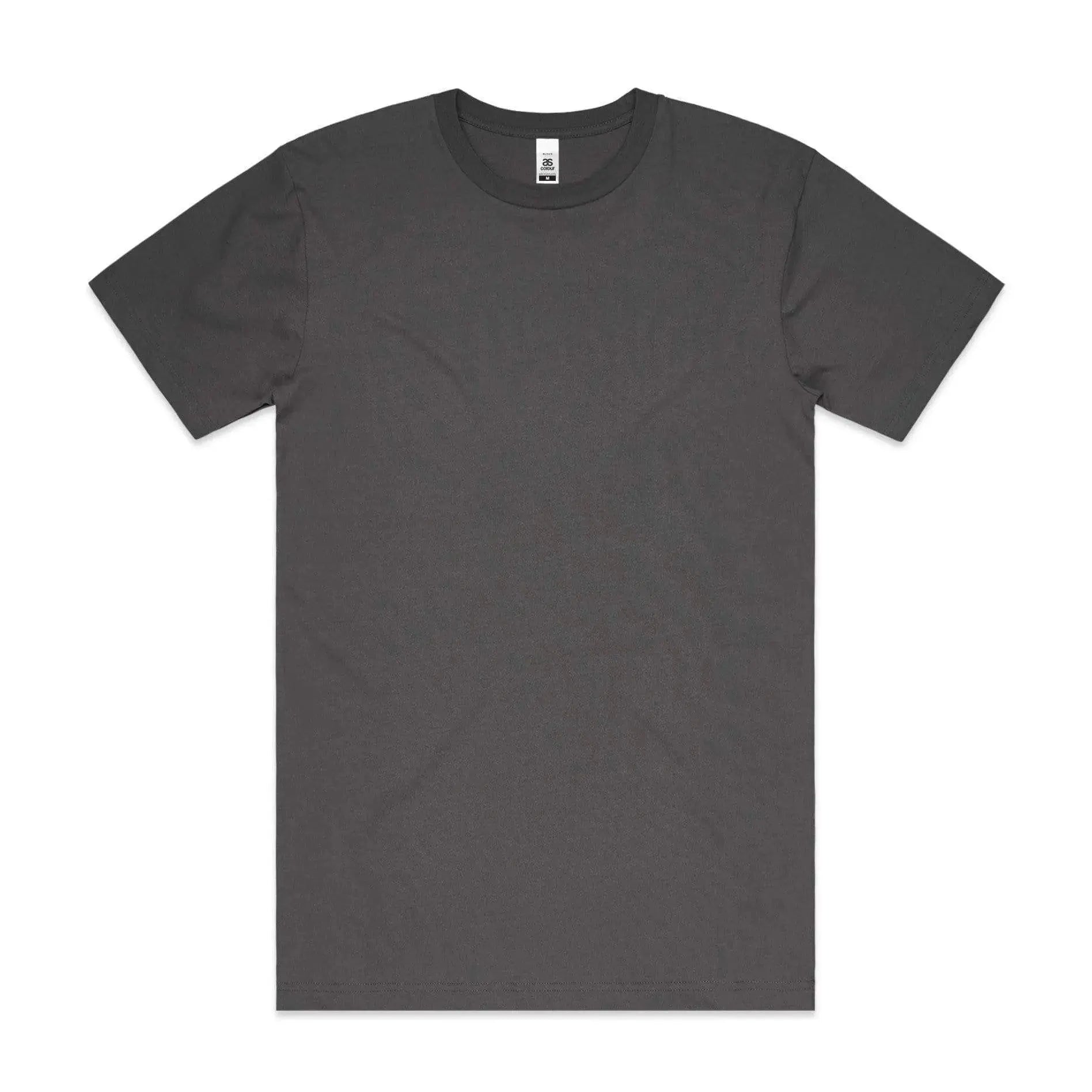 As Colour Men's block T shirt 5050 (No print no sale) Casual Wear As Colour CHARCOAL SML 