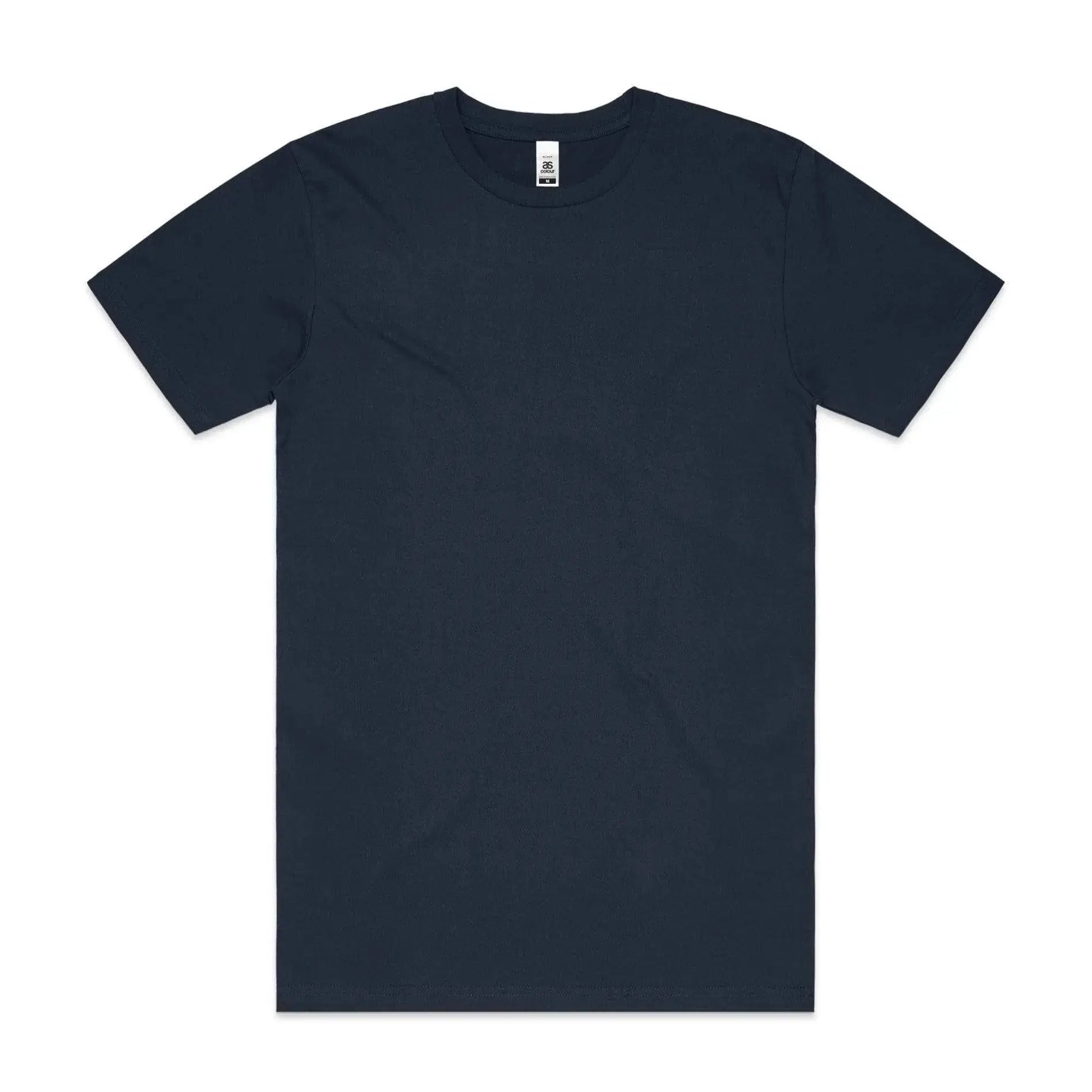 As Colour Men's block T shirt 5050 (No print no sale) Casual Wear As Colour NAVY SML 