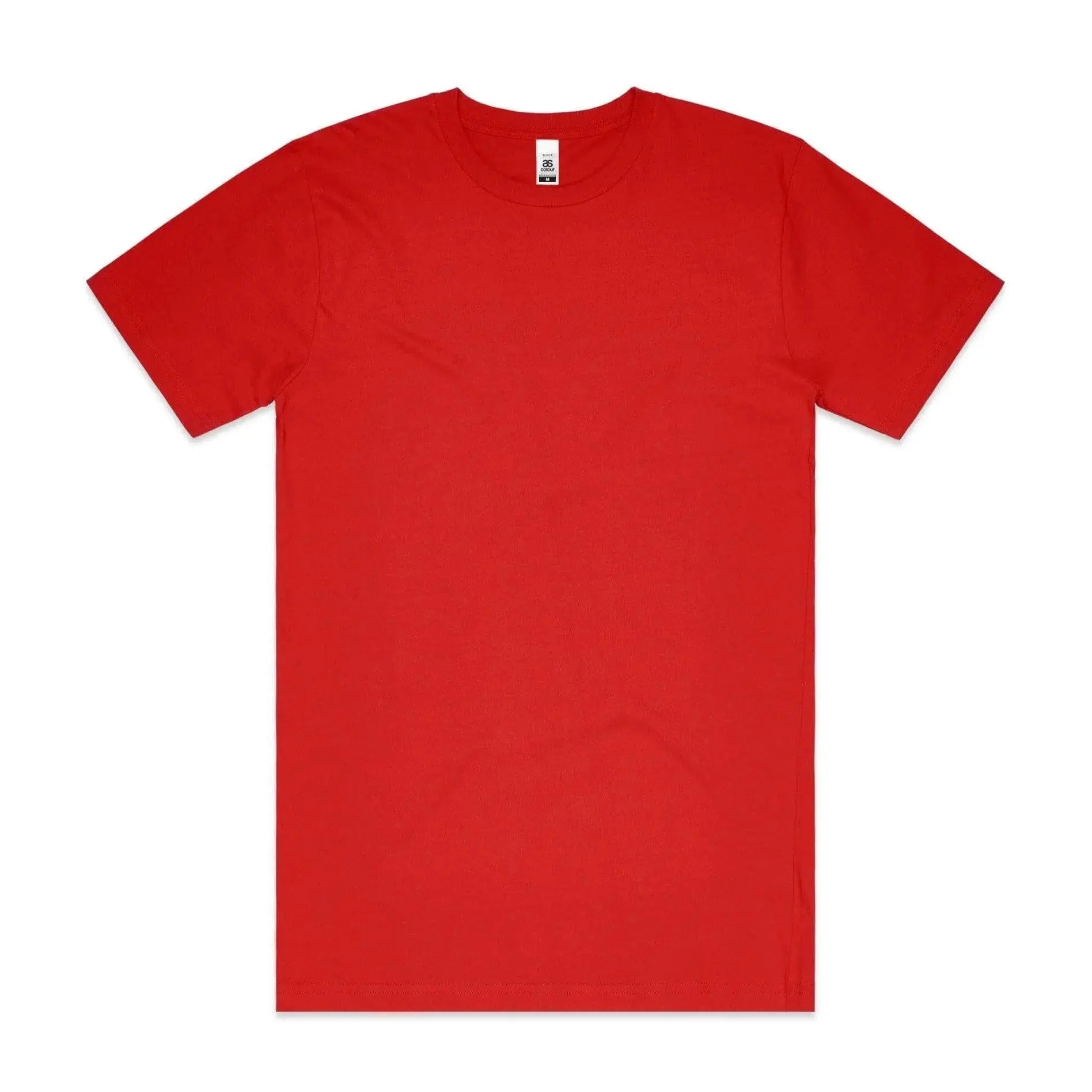 As Colour Men's block T shirt 5050 (No print no sale) Casual Wear As Colour RED SML 