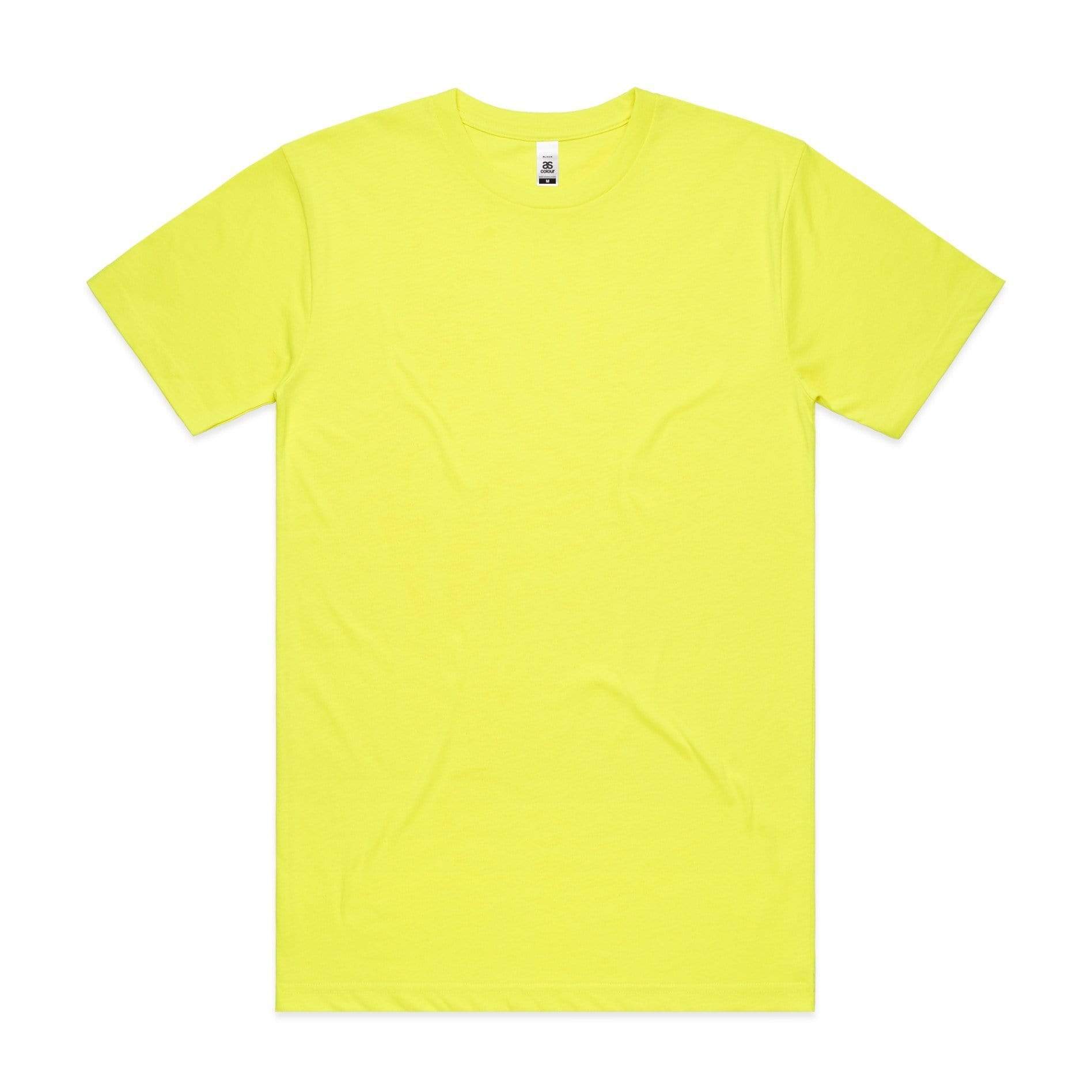 As Colour Men's block tee 5050F Casual Wear As Colour SAFETY YELLOW SML 