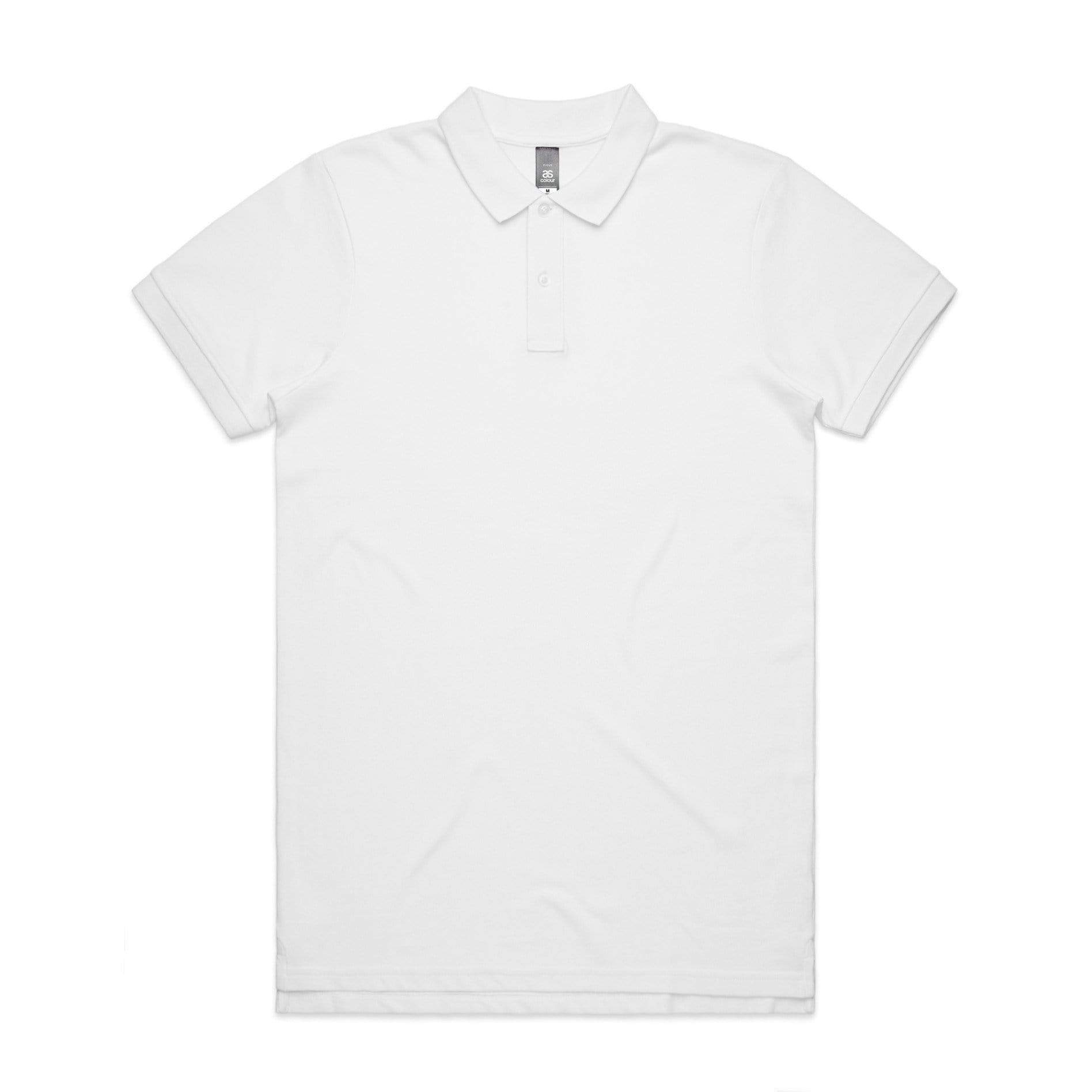 As Colour Men's pique polo 5411 Casual Wear As Colour WHITE SML 