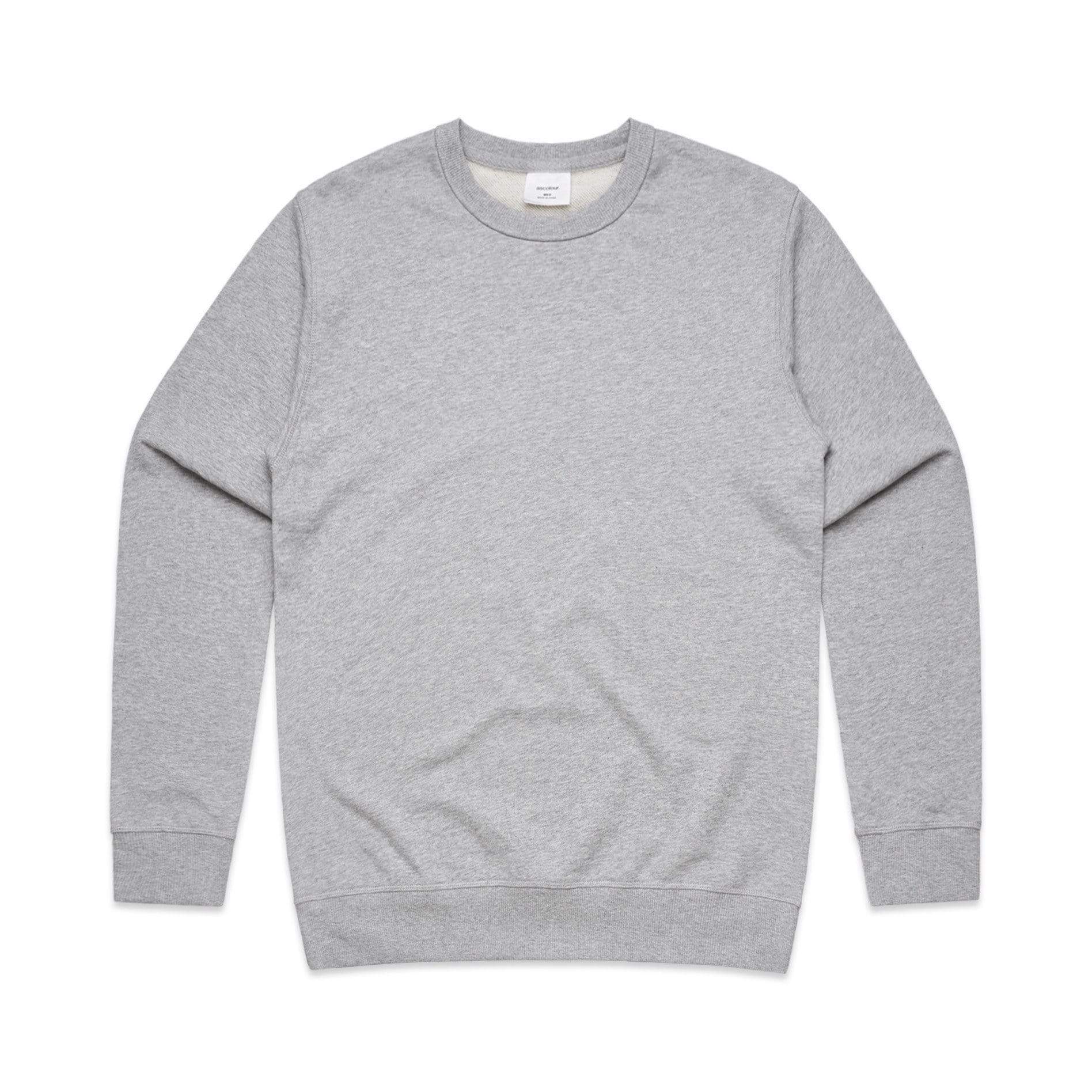 As Colour Men's premium crew 5121 Casual Wear As Colour GREY MARLE XSM 