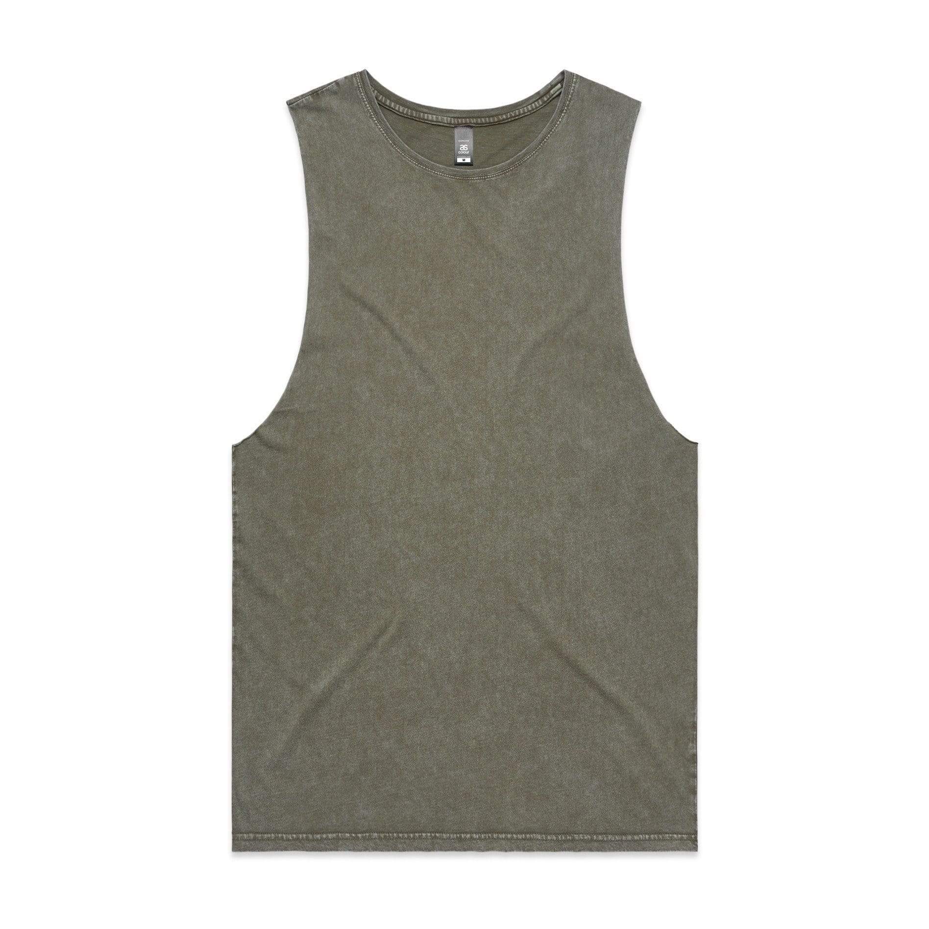 As Colour Men's stone wash barnard tank 5039 Casual Wear As Colour MOSS STONE XSM 