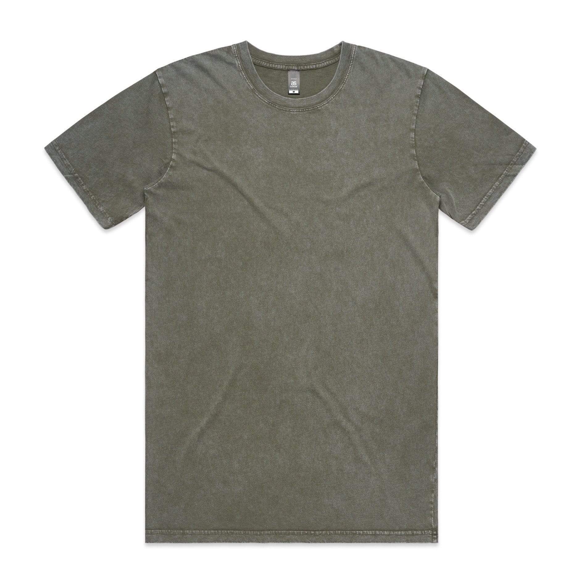 As Colour Men's stone wash staple tee 5040 Casual Wear As Colour MOSS STONE SML 