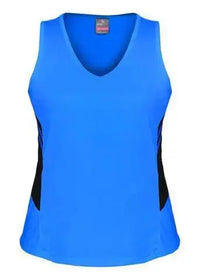 Aussie Pacific Ladies Tasman Singlet 2111 Casual Wear Aussie Pacific Cyan/Black 4 