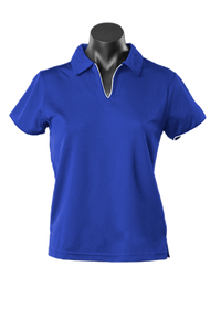 Aussie Pacific Ladies Yarra Polo Shirt 2302 Casual Wear Aussie Pacific Royal/White 16-18 