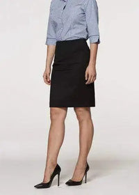 Aussie Pacific Corporate Wear Black / 4 AUSSIE PACIFIC LADIES KNEE LENGTH SKIRT 2802