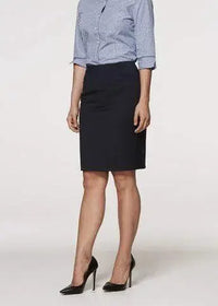 Aussie Pacific Corporate Wear Navy / 4 AUSSIE PACIFIC LADIES KNEE LENGTH SKIRT 2802