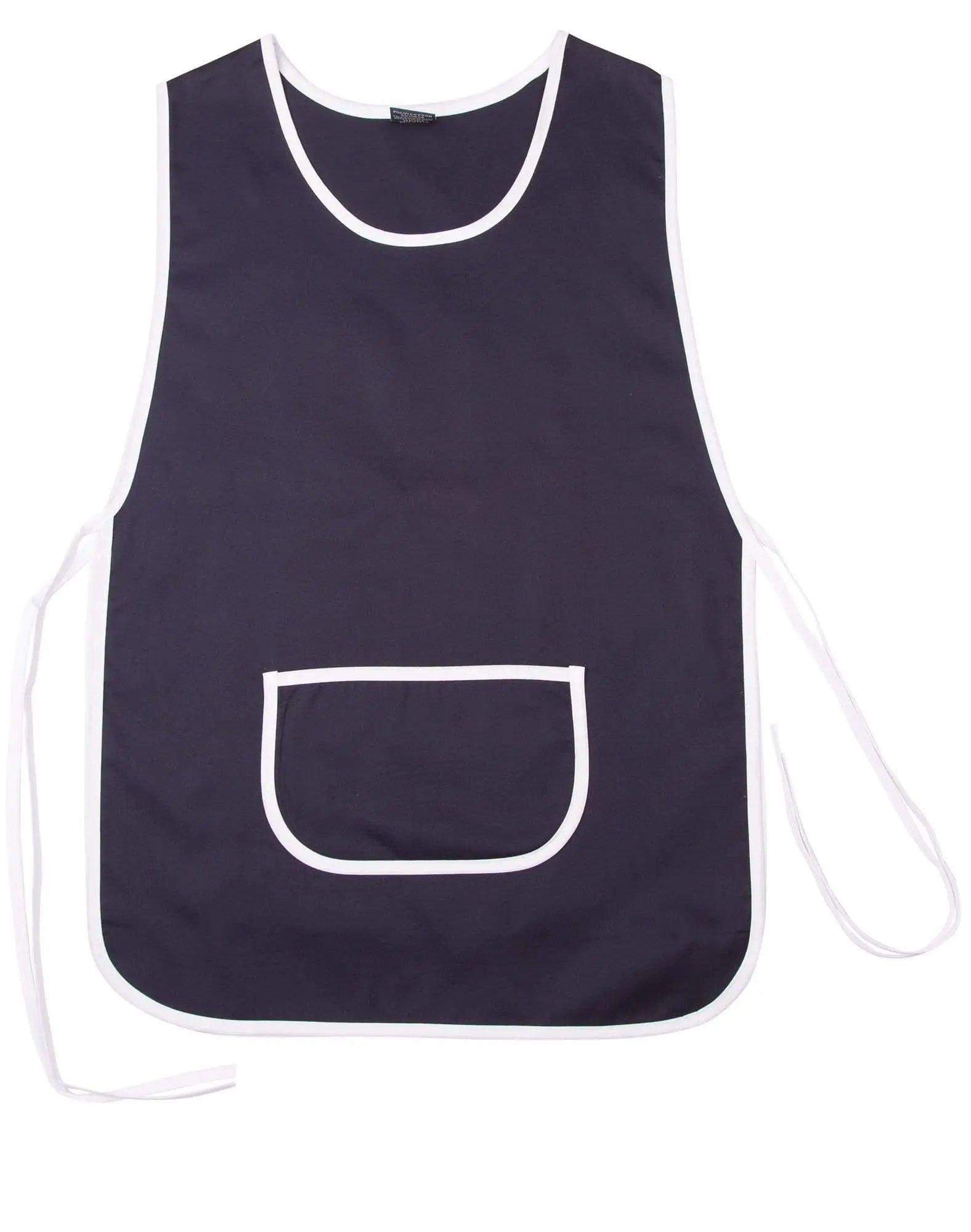 Australian Industrial Wear Hospitality & Chefwear Navy/White Ladies' Smock Apron AP05