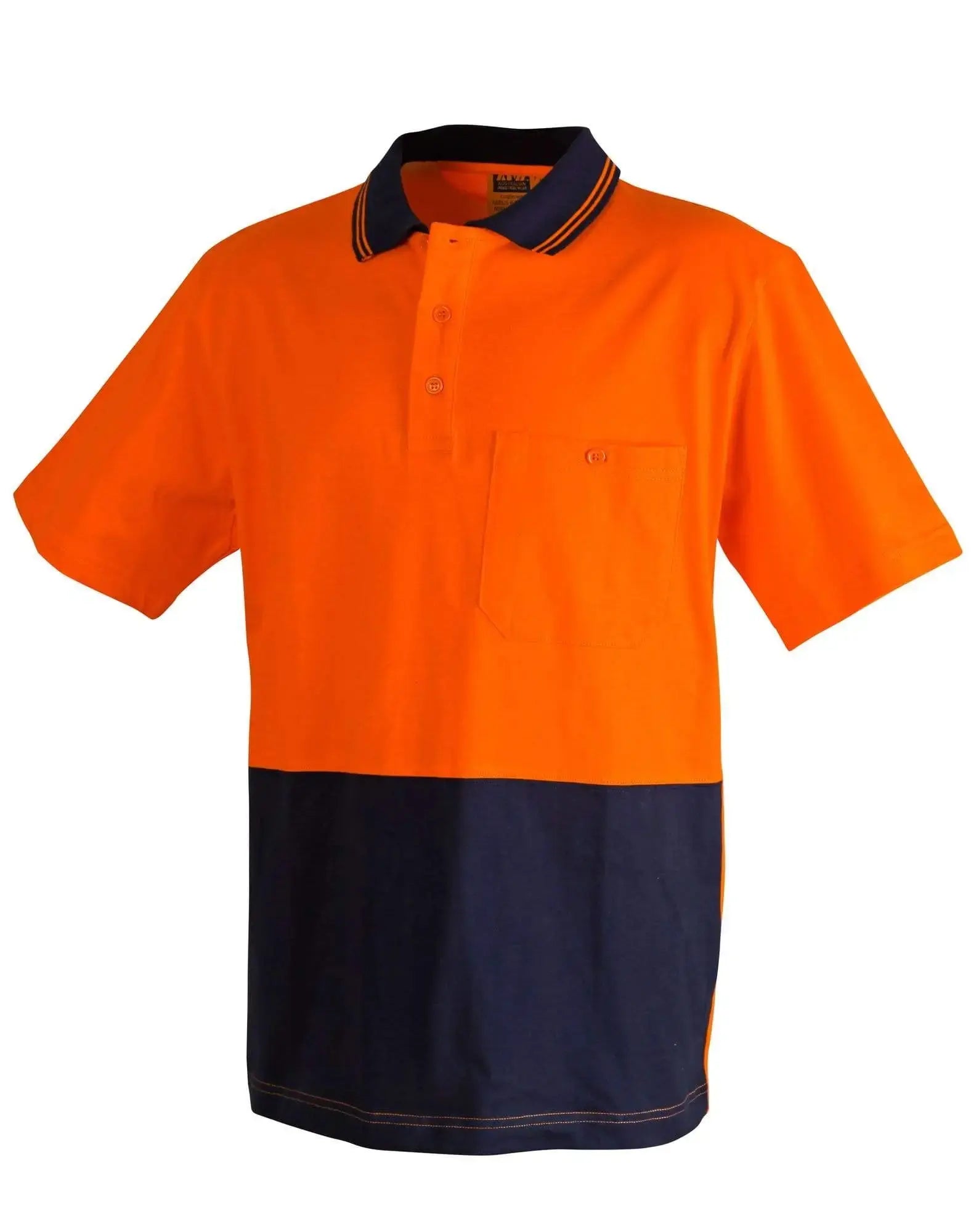 Cotton Jersey Two Tone Safety Polo SW35 Metro Workwear.