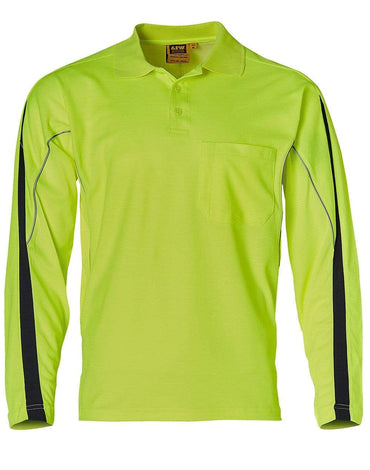Hi-vis Legend Long Sleeve Polo Men's SW33A Metro Workwear.