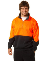 Hi-vis Long Sleeve Fleece Sweat SW13A Metro Workwear.