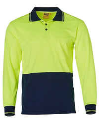 High Visibility Long Sleeve Polo SW05CD Metro Workwear.