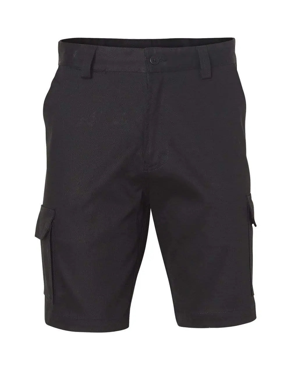 Men's Heavy Cotton Drill Cargo Shorts WP06 Work Wear Australian Industrial Wear 77R Black 