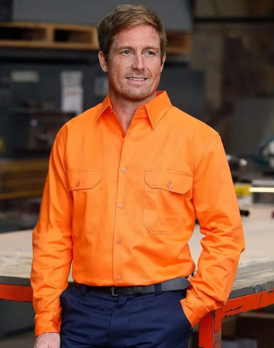 Men's Hi-vis L/s Drill Shirt SW51 Metro Workwear.