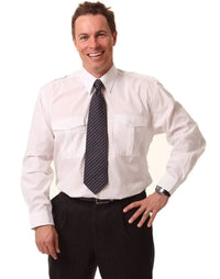 BENCHMARK Unisex Epaulette Long Sleeve BS06L Metro Workwear.