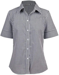 BENCHMARK Ladies’ Gingham Check Short Sleeve Shirt  M8300S Metro Workwear.