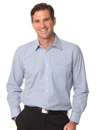 BENCHMARK Men's Balance Stripe Long Sleeve Shirt M7232 Metro Workwear.