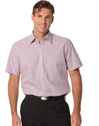 BENCHMARK Men's Balance Stripe Short Sleeve Shirt M7231 Metro Workwear.