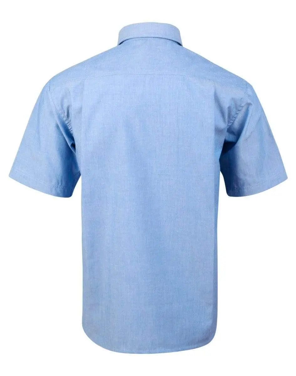 BENCHMARK Men's Chambray Short Sleeve BS03S Metro Workwear.