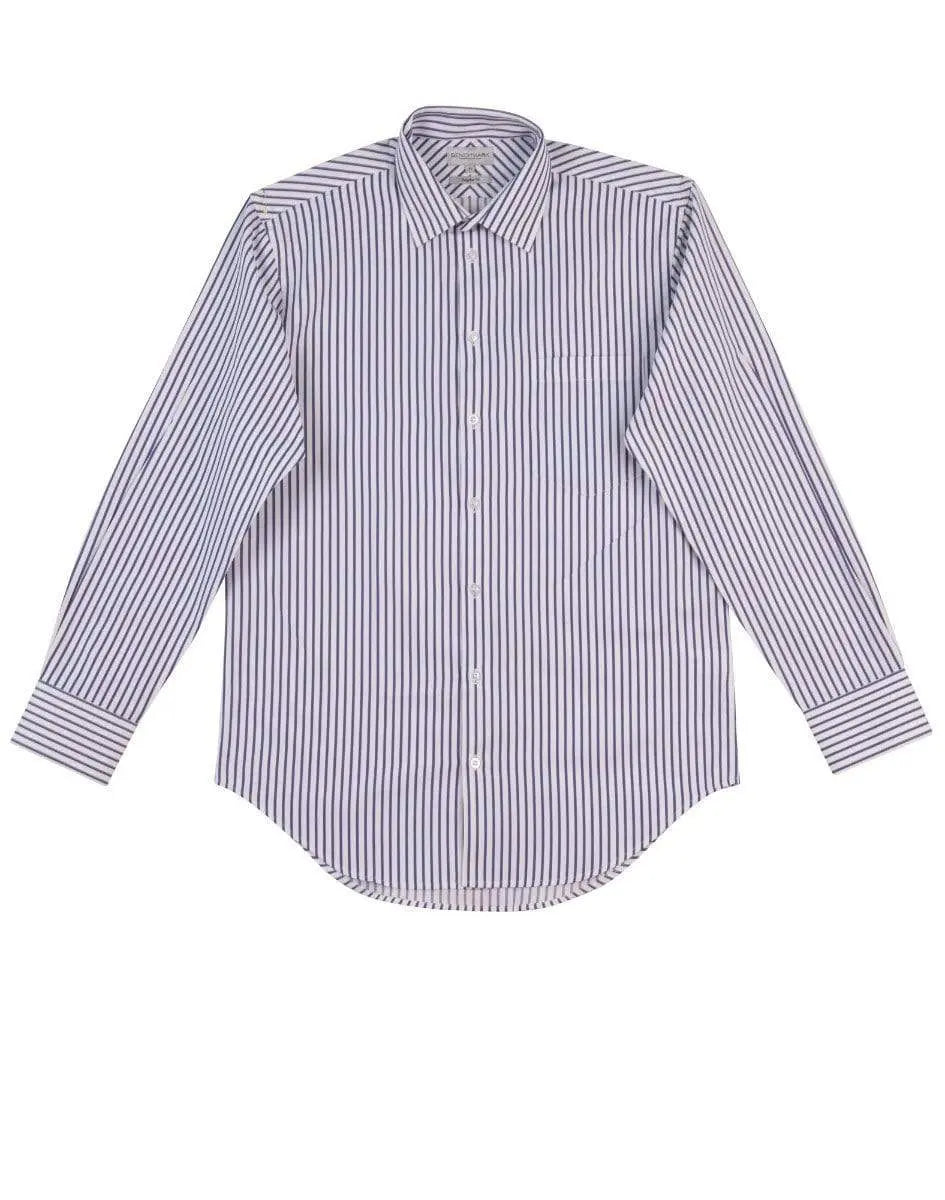 BENCHMARK Men's Executive Sateen Stripe Long Sleeve Shirt M7310L Metro Workwear.