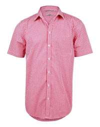 BENCHMARK Men’s Gingham Check Short Sleeve Shirt M7300S Metro Workwear.