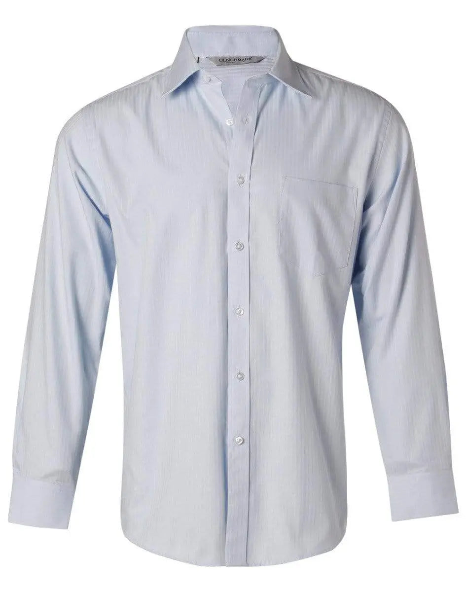 BENCHMARK Men's Pinpoint Oxford Long Sleeve Shirt M7005L Metro Workwear.