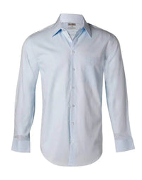 BENCHMARK Men's Self Stripe Long Sleeve Shirt M7100L Metro Workwear.