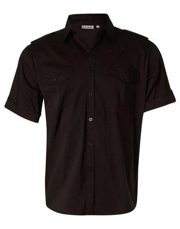 BENCHMARK Men's Short Sleeve Military Shirt M7911 Metro Workwear.
