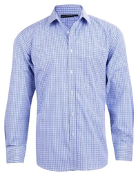 BENCHMARK Men’s Two Tone Gingham Long Sleeve Shirt M7320L Metro Workwear.