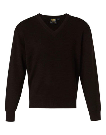 BENCHMARK V Neck Wool/Acrylic Knit Jumper WJ01 Corporate Wear Benchmark Black S 