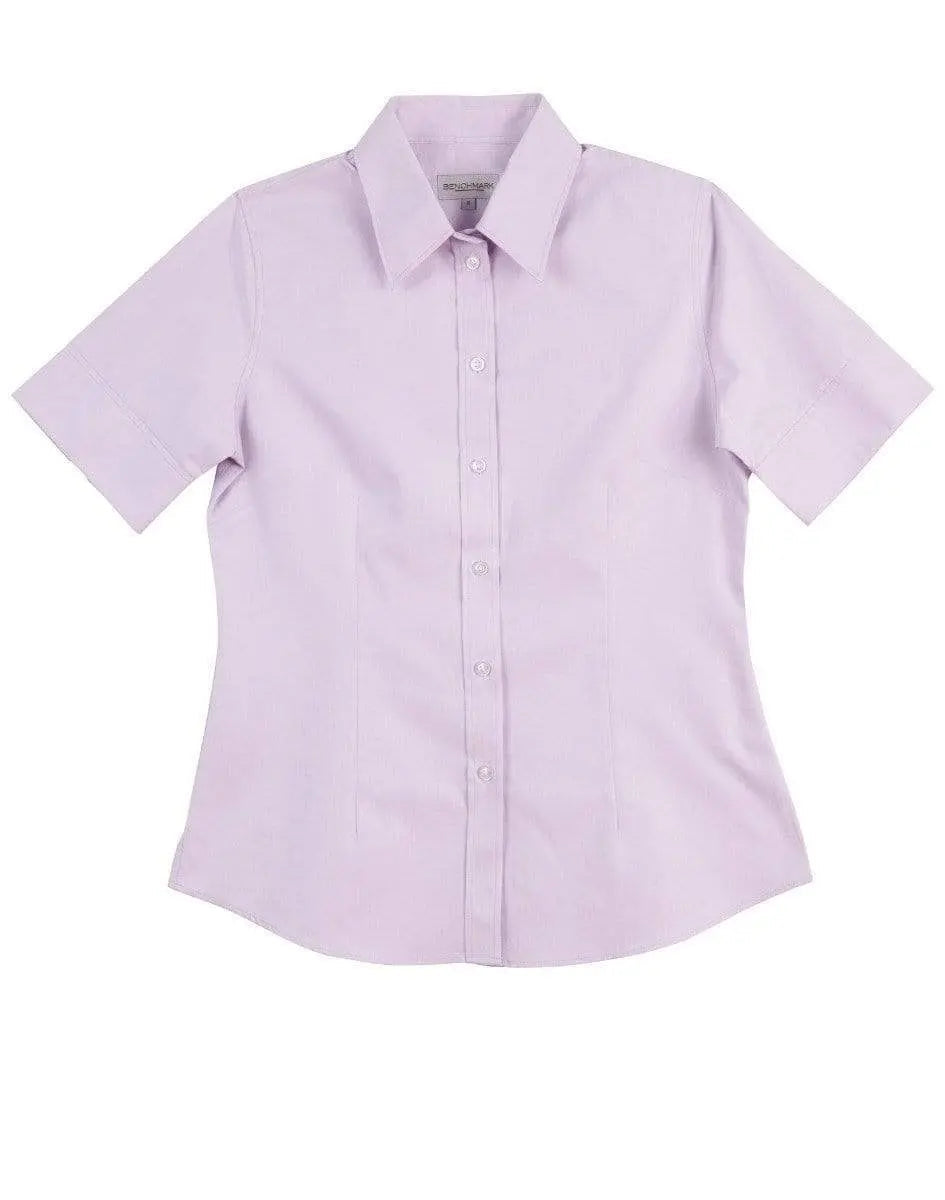 BENCHMARK Women's CVC Oxford Short Sleeve Shirt M8040S Metro Workwear.