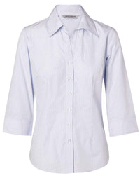 BENCHMARK Women's Mini Check 3/4 Shirt M8360Q Metro Workwear.