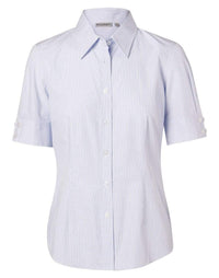 BENCHMARK Women's Mini Check Short Sleeve Shirt M8360S Metro Workwear.