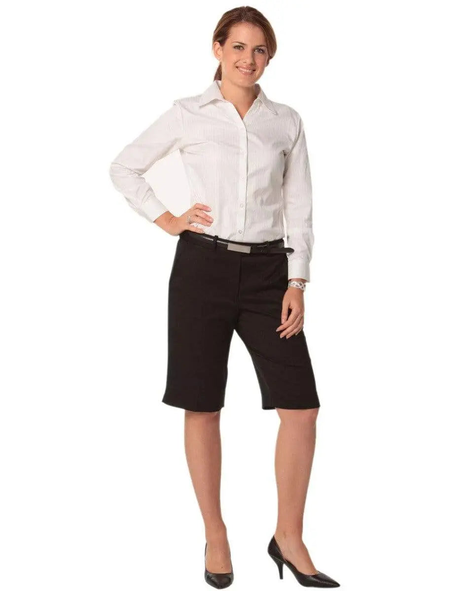 BENCHMARK Women's Poly/Viscose Stretch Knee Length Flexi Waist Shorts M9441 Metro Workwear.