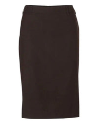 BENCHMARK Women's Poly/Viscose Stretch Mid Length Lined Pencil Skirt M9471 Metro Workwear.