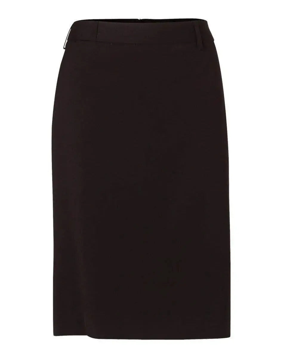 BENCHMARK Women's Poly/Viscose Stretch Mid Length Lined Pencil Skirt M9471 Metro Workwear.