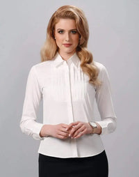 BENCHMARK Women's Stretch Tuck Front Long Sleeve Shirt M819 Metro Workwear.