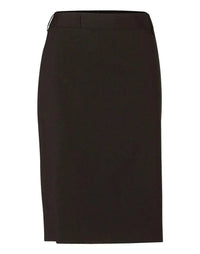 BENCHMARK Women's Wool Blend Stretch Mid Length Lined Pencil Skirt M9470 Metro Workwear.