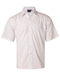 BENCHMARK Men's Poplin Short Sleeve Business Shirt BS01S Metro Workwear.