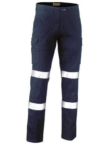 Bisley Taped Biomotion Stretch Cotton Drill Pants BPC6008T Work Wear Bisley Workwear Navy 74 L 