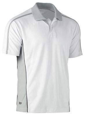 Bisley Workwear Work Wear WHITE (BWHT) / S BISLEY WORKWEAR painters contrast short sleeve polo shirt  BK1423