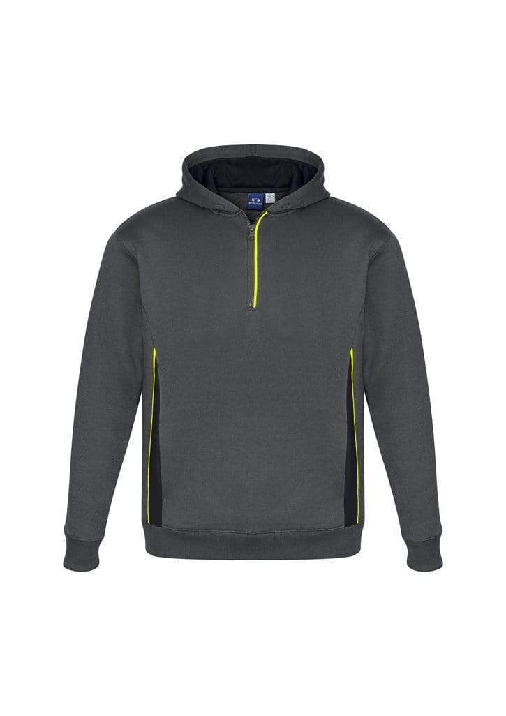 Biz Collection Active Wear Grey/Black/Fluoro Yellow / 10 Biz Collection Kid’s Renegade Hoodie SW710K