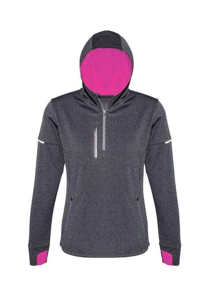 Biz Collection Active Wear Grey/Fluoro Pink / XS Biz Collection Women’s Pace Hoodie SW635L