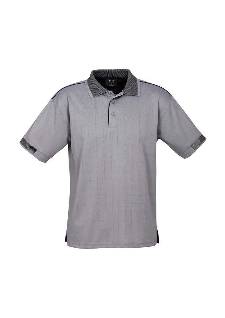 Biz Collection Casual Wear Silver Grey/Black / S Biz Collection Men’s Noosa Self Check Polo P9100