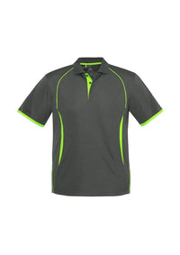 Biz Collection Casual Wear Grey/Fluoro Lime / 4 Biz Collection Razor Kids Polo P405KS