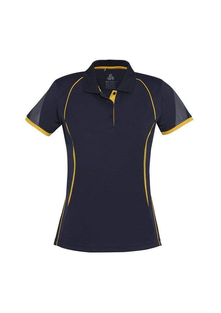 Biz Collection Casual Wear 8 / Navy/Gold Biz Collection Razor Ladies Polo P405LS